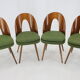 4 chaises d'Antonin Suman, Tchécoslovaquie, 1960