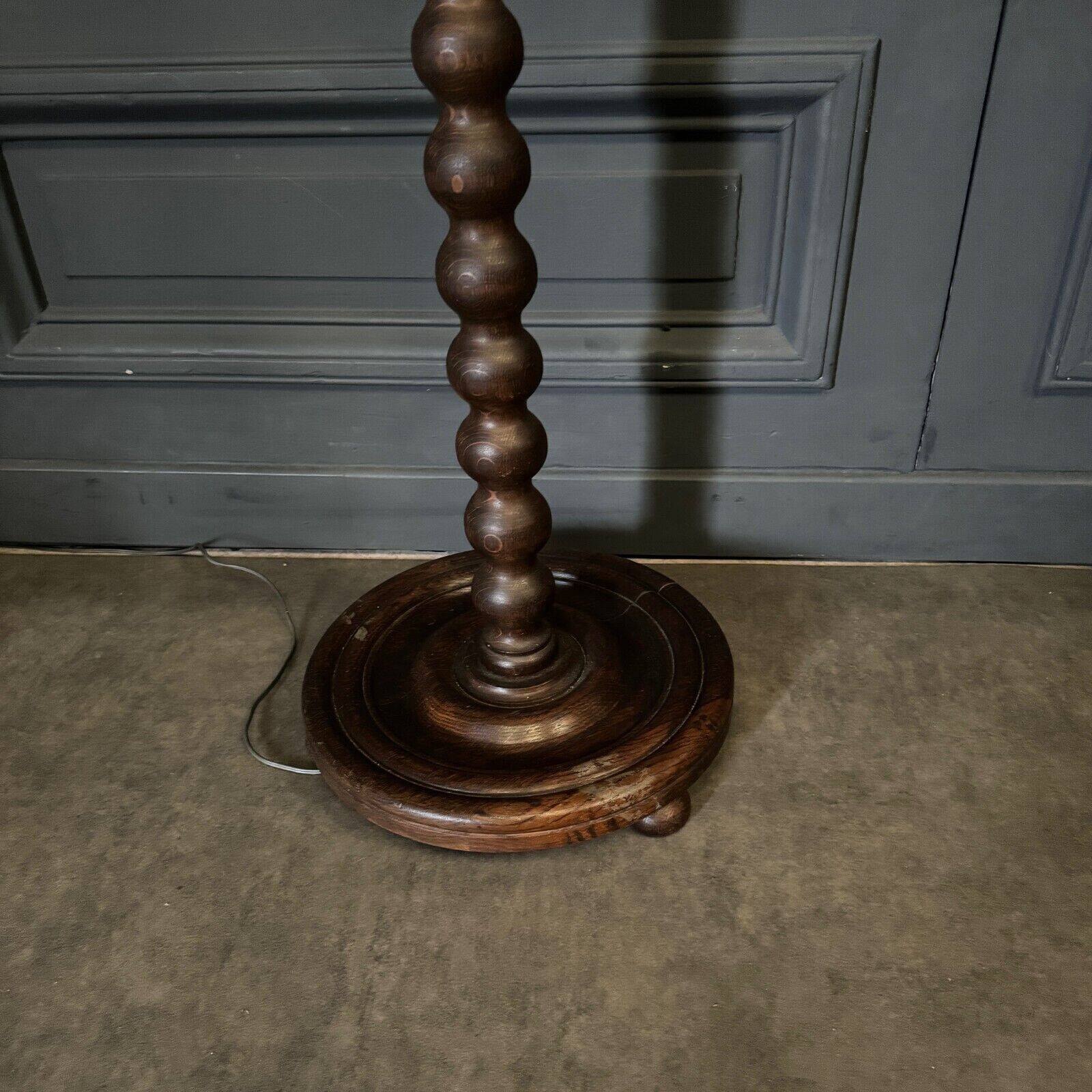 Floor lamp in the style of Charles Dudouyt 20th century turned wood