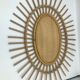Vintage rattan oval mirror 60/70