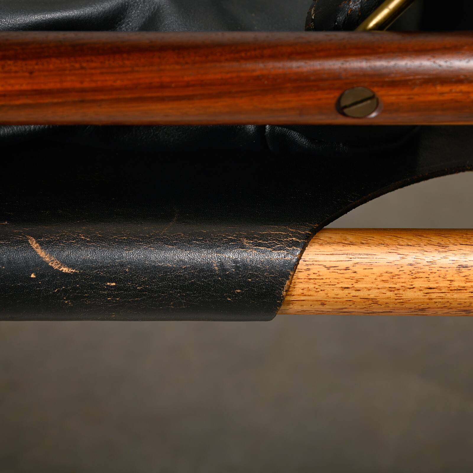 Arne Norell Sirocco Safari Lounge Chair in Rosewood and Black Leather, Swed