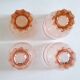 Set of 4 pink digestive glasses, Luminarc