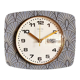 Horloge vintage pendule murale silencieuse rectangulaire "Vedette bleu doré"