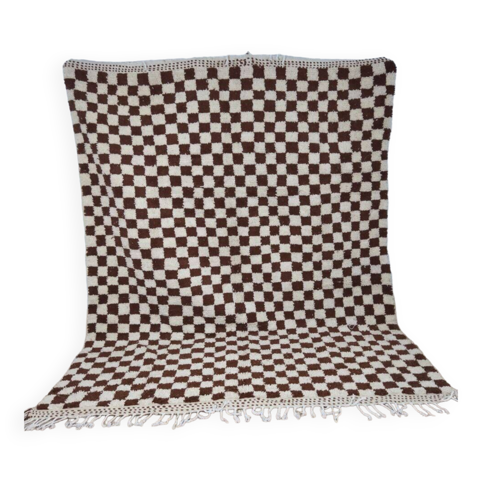 Handmade wool Berber rug 288x230 cm