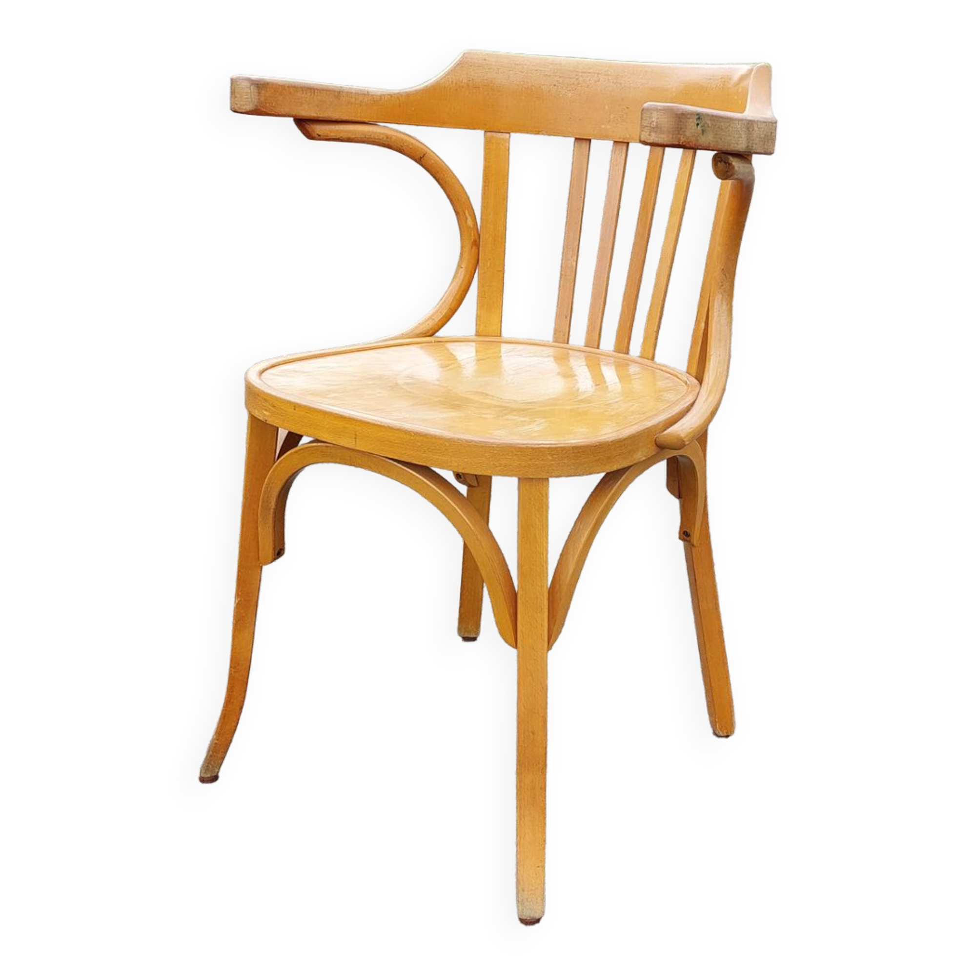 Baumann armchair N°21 in blond beech - 60s