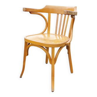 Fauteuil Baumann N°21 en hêtre blond - Années 60