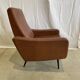 Retro armchair in brown skaï