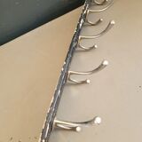 Antique wall coat rack with 6 hooks