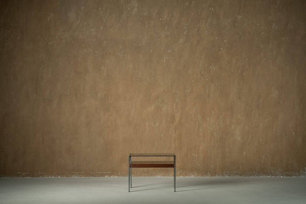 Rosewood and steel coffee table, Denmark, 1970s