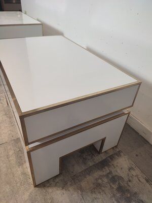 Set of 2 bedside tables by Alain Delon for Maison Jansen, 1975