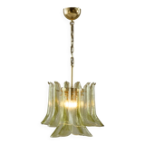 Chandelier en laiton et en verre de Murano La Murrina, années 1970