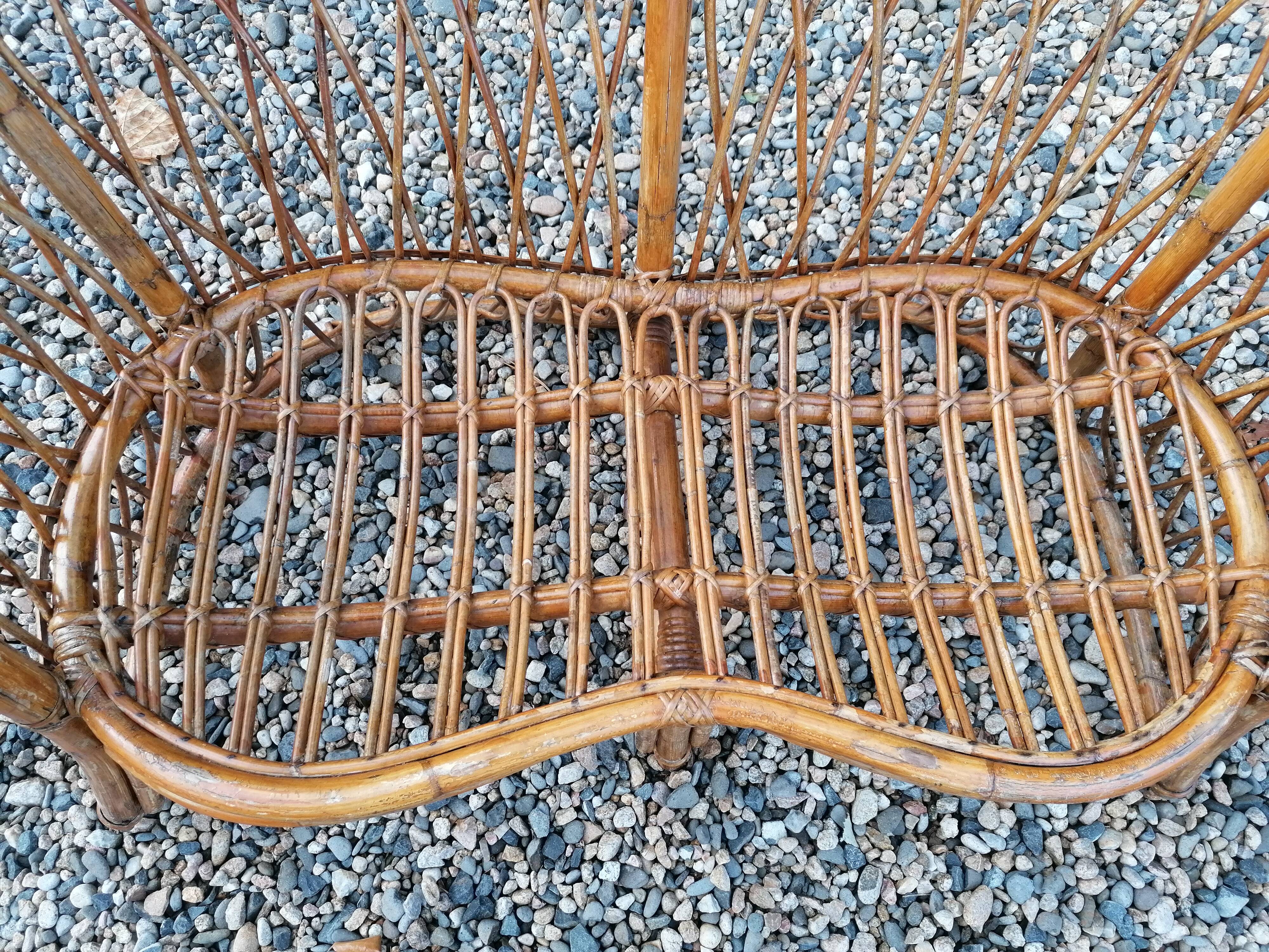 Pair of bamboo sofas