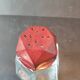 Art Deco glass and bakelite powder shaker in burgundy – 1940s/50s