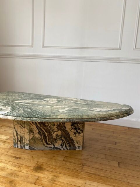 Green marble coffee table
