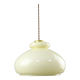 Mid-century Yellow Glass & Brass Pendant Lamp