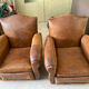 2 vintage club armchairs