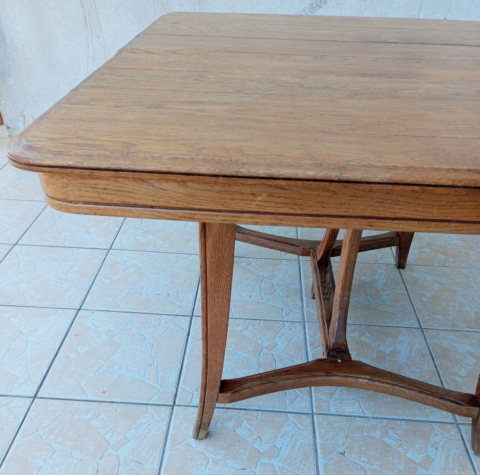 Vintage style Art Nouveau oak table