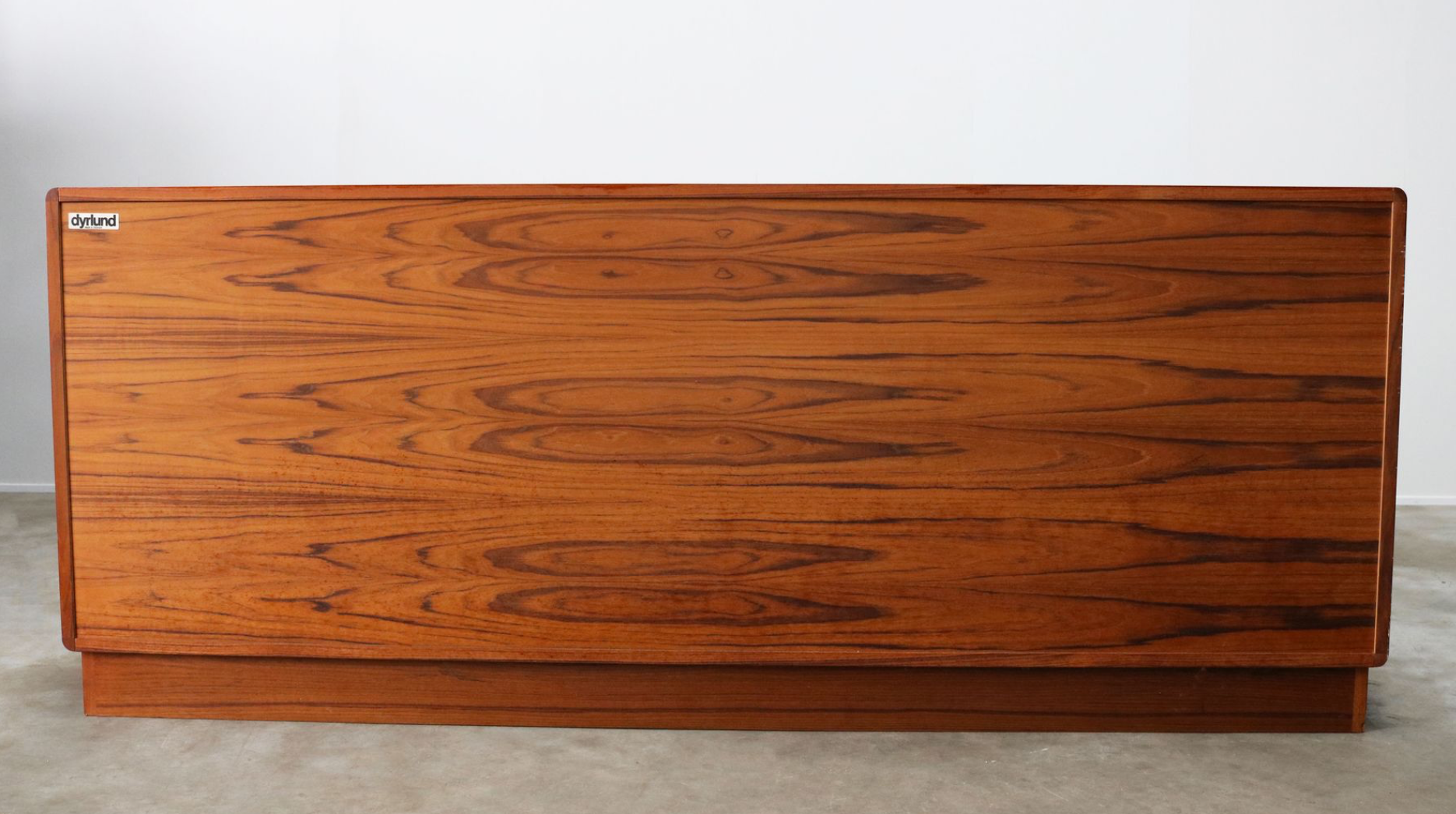 Dyrlund Denmark 1950s drum teak credence