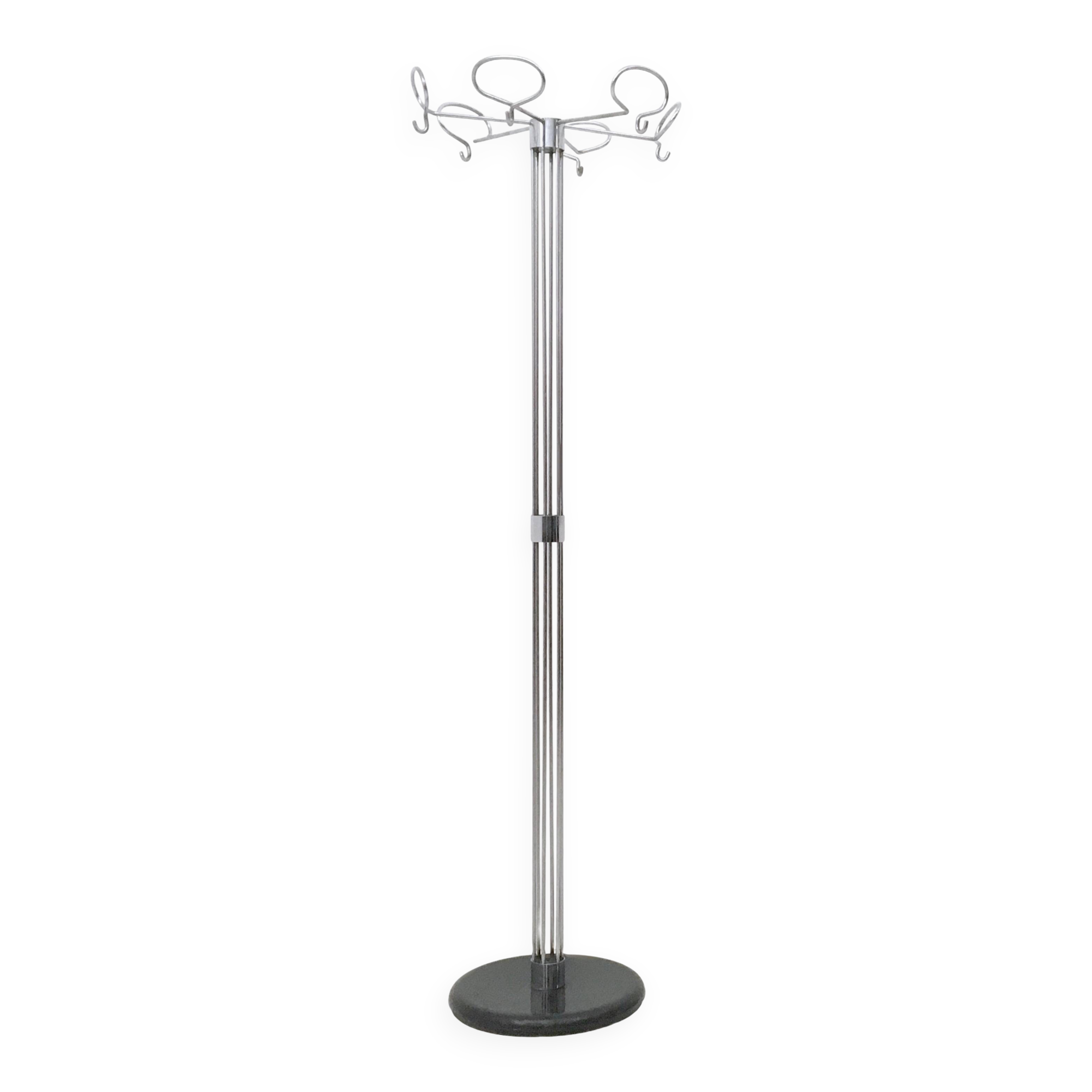 Minimalist Plated Metal Coat Rack by Valenti, Italy