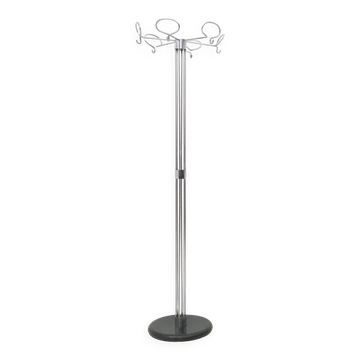 Minimalist Plated Metal Coat Rack by Valenti, Italy