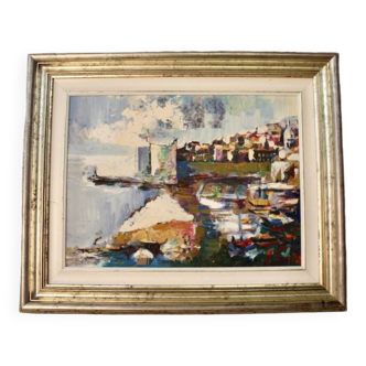 Oil on canvas “seaside” signed