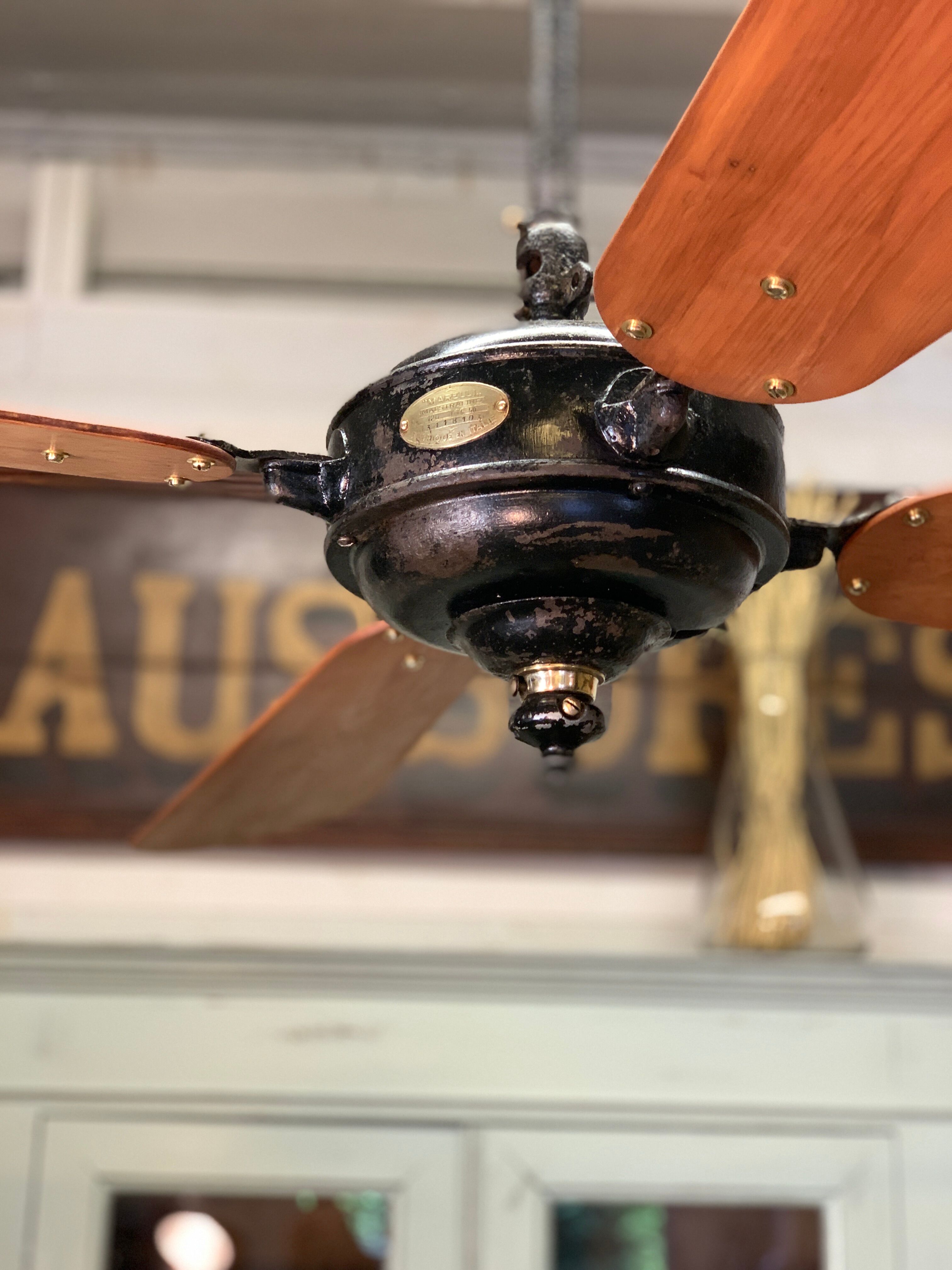 Old suspended fan marelli 1940