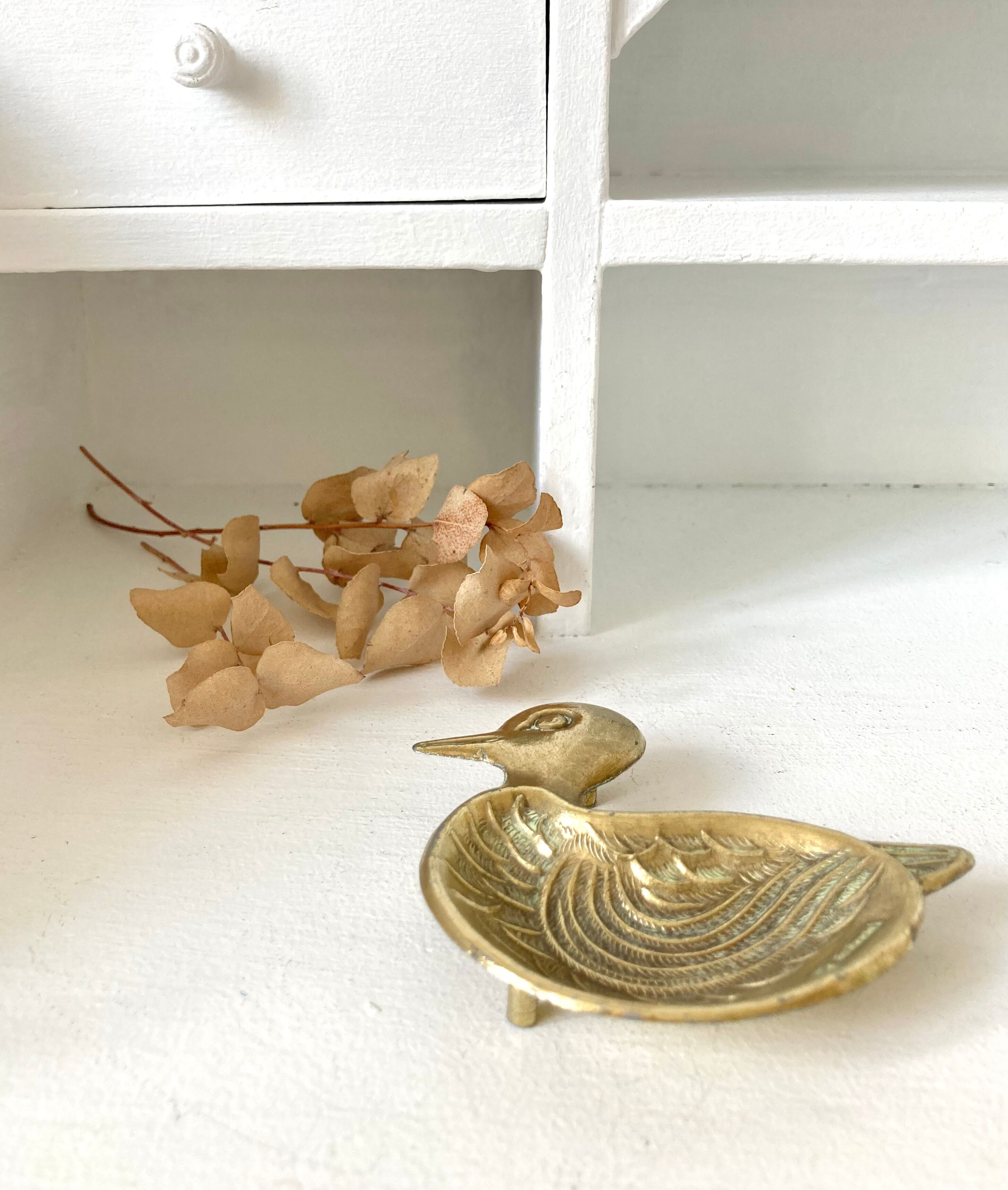 Brass ashtray duck