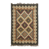 Tapis Kilim tissé à la main en jute et laine, salon, sol, salle à manger, tapis traditionnel indien.