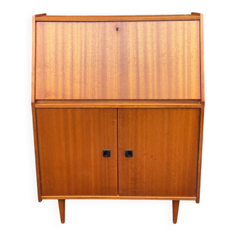 Meuble secrétaire scandinave en teck années 60-70
