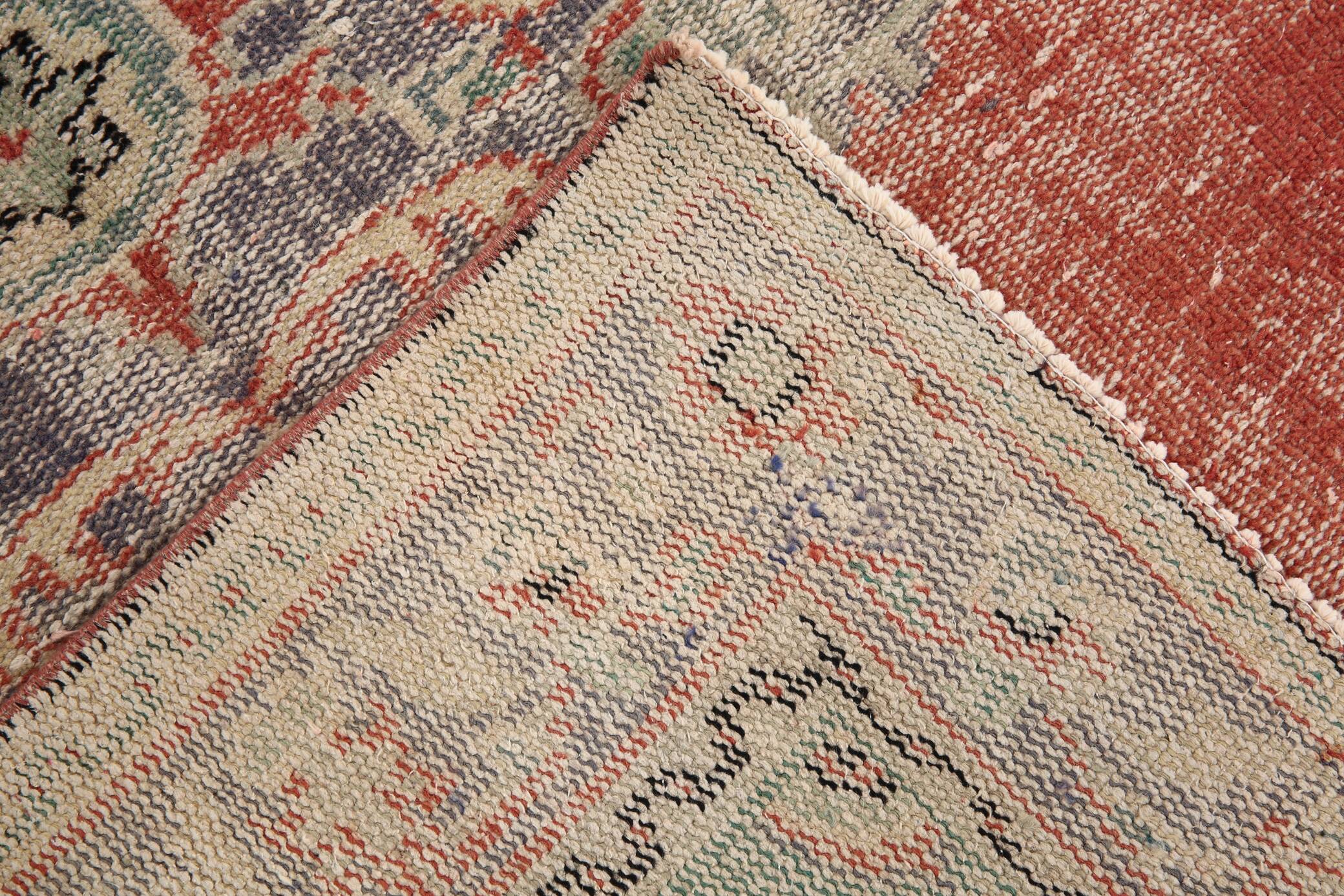 Tapis Vintage Corail Médaillon Patiné Chic, 143x235 Cm