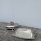 Silver metal pompom butter dish