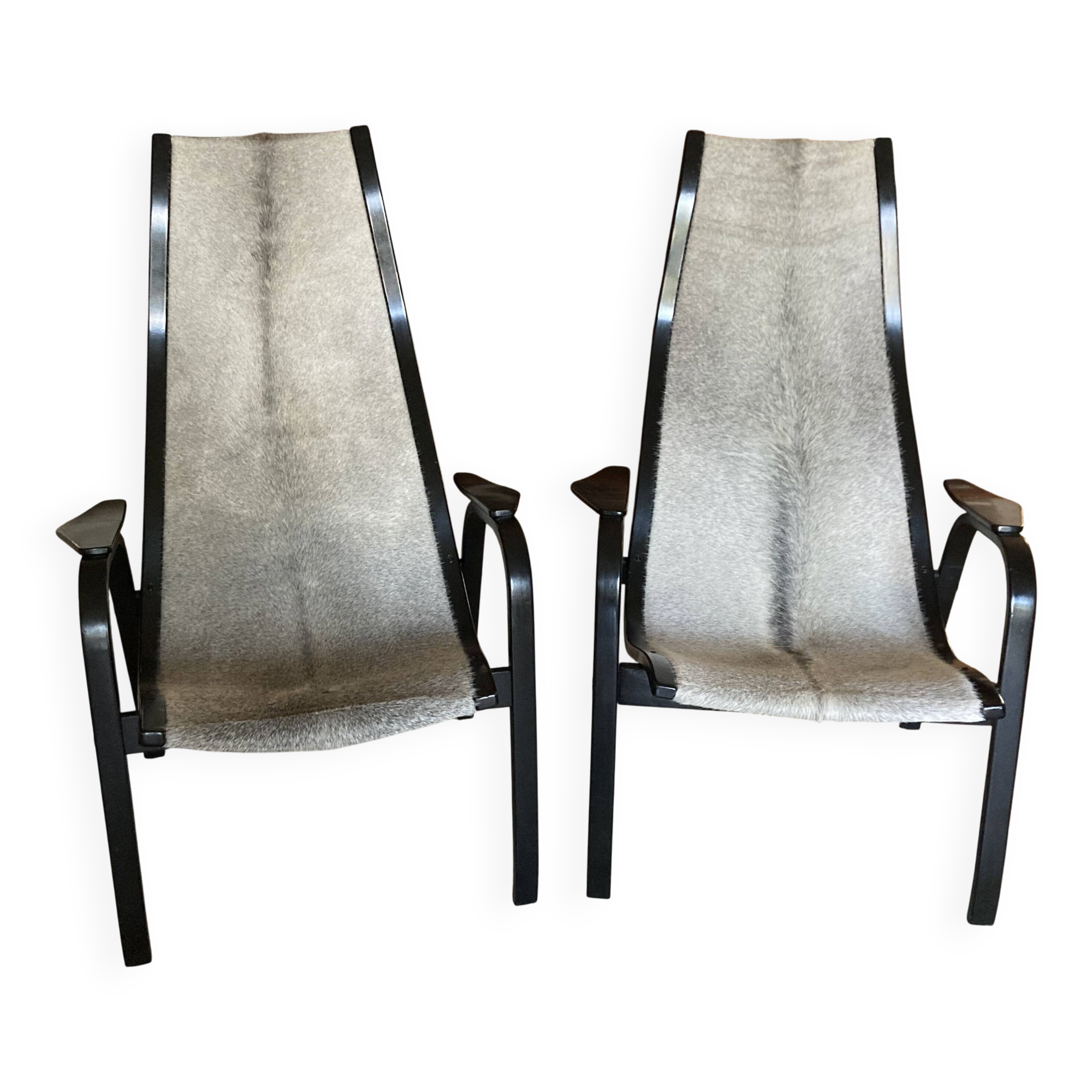 vintage Lamino armchair pair