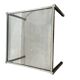 Table basse vintage chromée avec plateau en verre