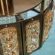 Vintage glass suspension, Danish design, mid-century hanging.