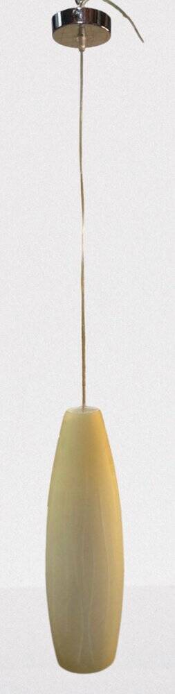 Lampara colgante italiana moderna de tubo ocher Murano crystal, 1990