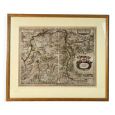 Carte géographique Savoie Johannes Janssonius gravure XVIIe siècle 17ème