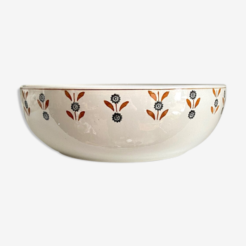 Saint Amand & Hamage salad bowl in glazed earthenware with flowers