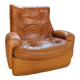 Fauteuil cuir Michel Cadestin pour Airbone
