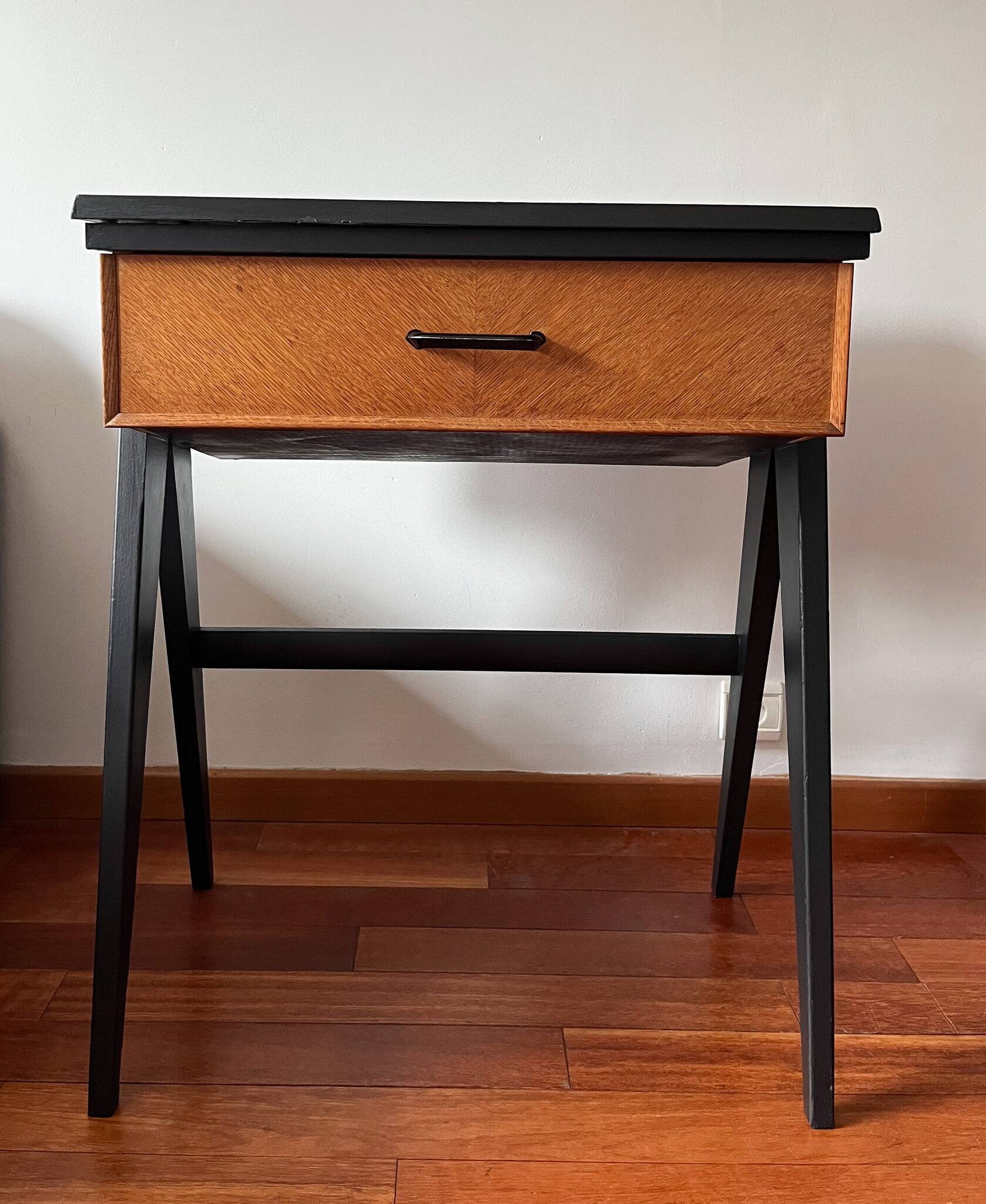 Vintage Sewing Machine Furniture Small Console Desk