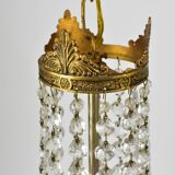 Chandelier vintage brass and glass grapevine