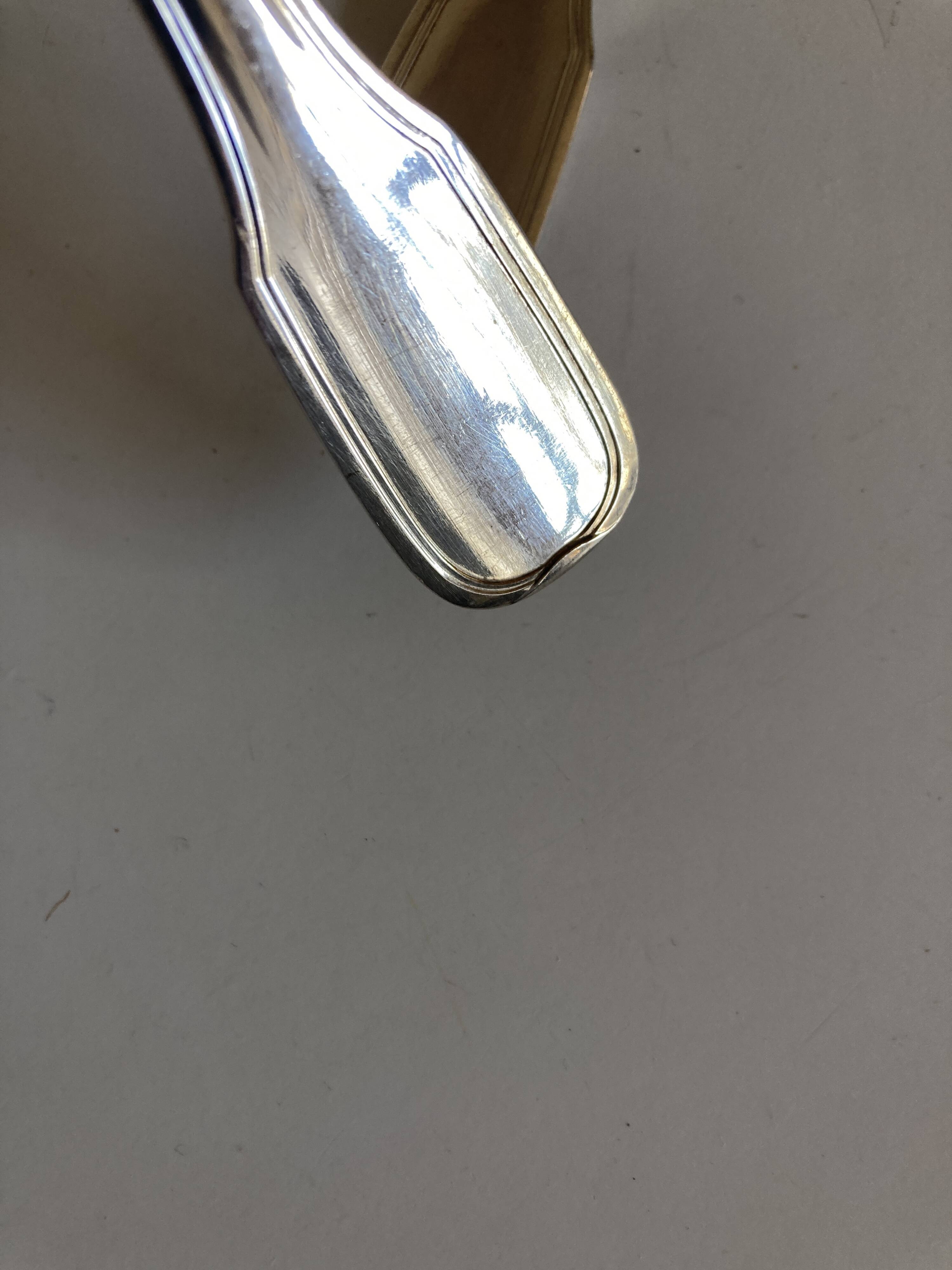 Modernist silver-plated cutlery 6 + 6 + 6