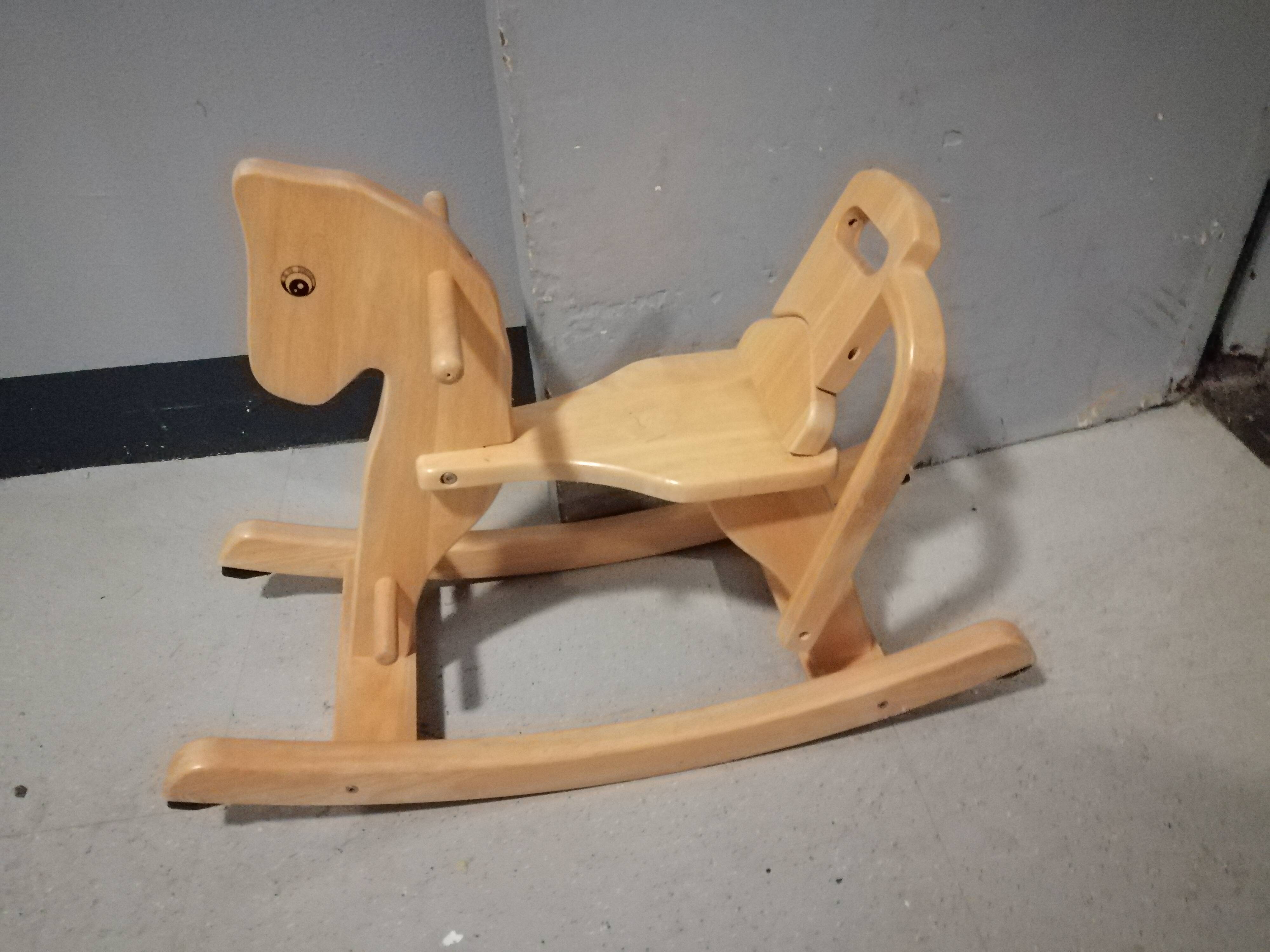 Wooden rocking horse