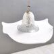 Postmodern White Murano Glass Pendant Marked La Murrina, Italy 1980s