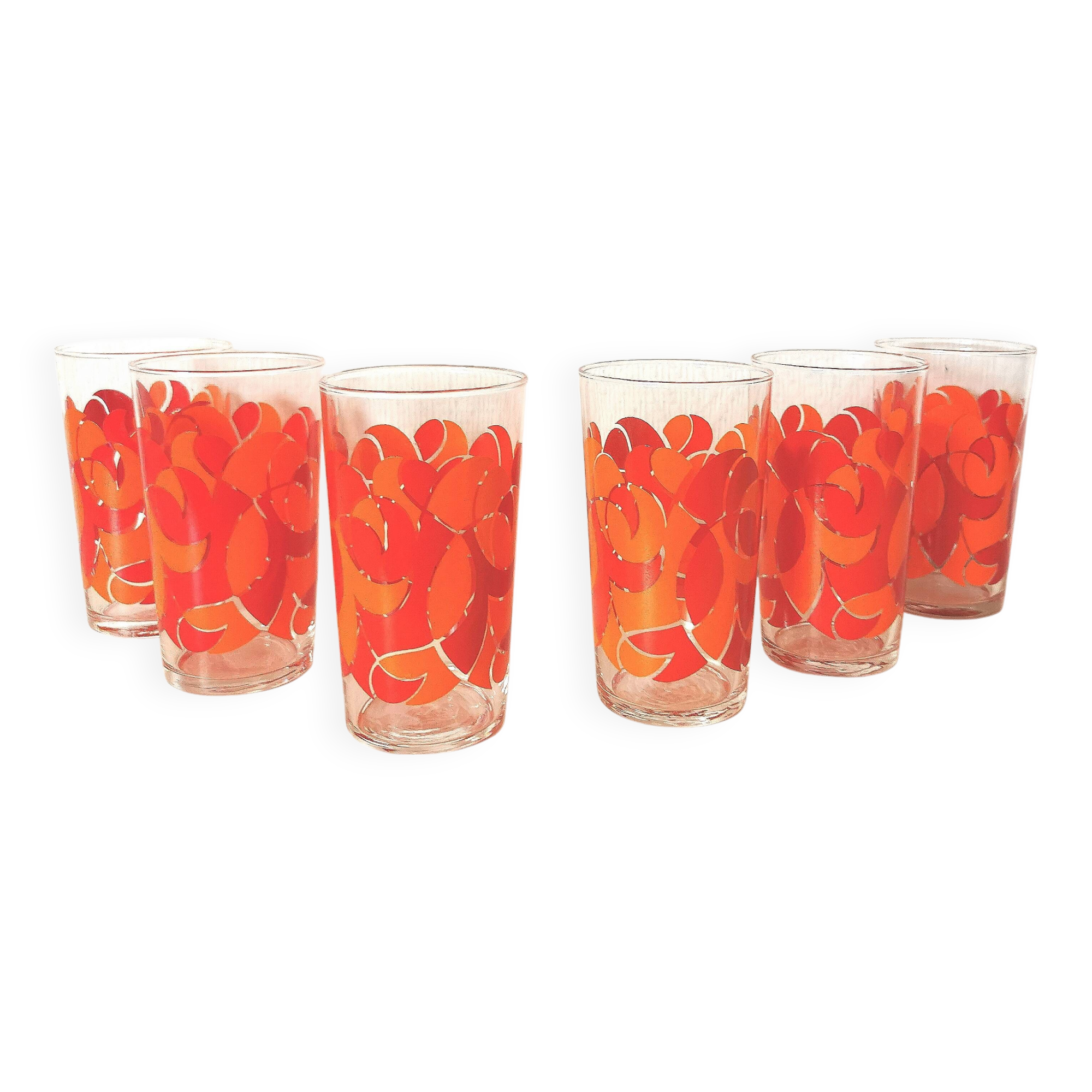 70s orange flower glasses