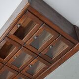 Vintage Dutch Pine Haberdashery Shop Cabinet, Mid-Century