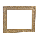 Old wooden frame, gilded stucco
