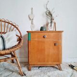 Bedside wood compass feet