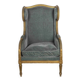 Magnificent Louis XVI wingback armchair.