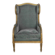 Magnificent Louis XVI wingback armchair.