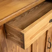 Antique German Pine Art Nouveau Cabinet with Two Drawers, circa 1910