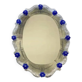 Vintage Simoeng Hand-Carved Venetian Oval Mirror
